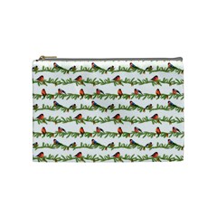 Bullfinches On The Branches Cosmetic Bag (Medium) from ArtsNow.com Front