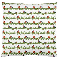 Bullfinches On The Branches Large Cushion Case (Two Sides) from ArtsNow.com Front
