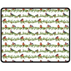 Bullfinches On The Branches Double Sided Fleece Blanket (Medium)  from ArtsNow.com 58.8 x47.4  Blanket Back