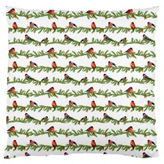 Bullfinches On The Branches Large Flano Cushion Case (Two Sides) from ArtsNow.com Back