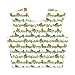 Bullfinches On The Branches Cotton Crop Top from ArtsNow.com Front