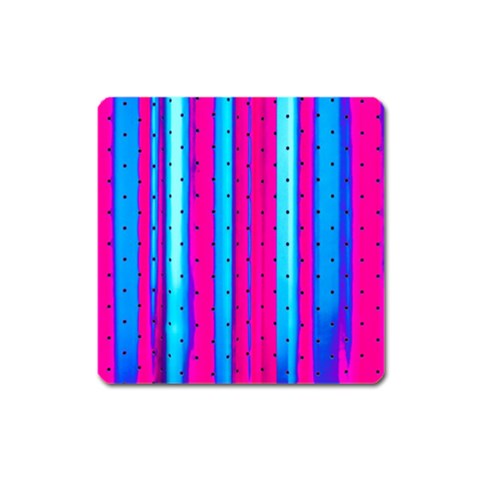 Warped Stripy Dots Square Magnet from ArtsNow.com Front