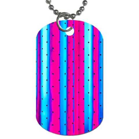 Warped Stripy Dots Dog Tag (Two Sides) from ArtsNow.com Front