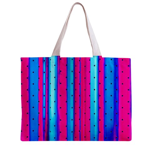Warped Stripy Dots Zipper Mini Tote Bag from ArtsNow.com Front