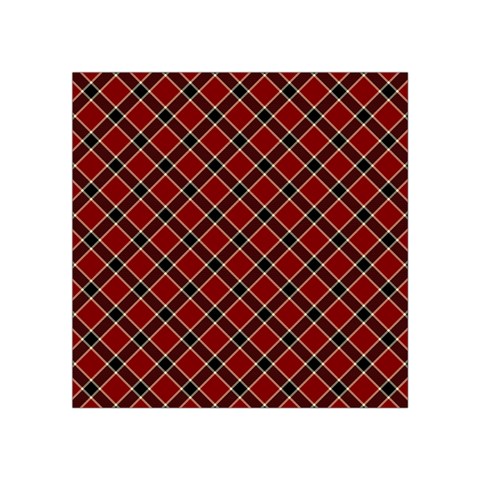 Dark red tartan, retro buffalo plaid, tiled pattern Square Tapestry (Small) from ArtsNow.com Front