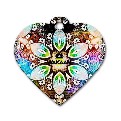 375 Chroma Digital Art Custom Dog Tag Heart (Two Sides) from ArtsNow.com Front
