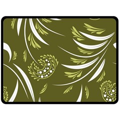 Folk flowers print Floral pattern Ethnic art Double Sided Fleece Blanket (Large)  from ArtsNow.com 80 x60  Blanket Front