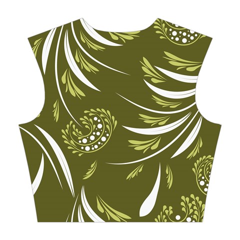 Folk flowers print Floral pattern Ethnic art Cotton Crop Top from ArtsNow.com Back