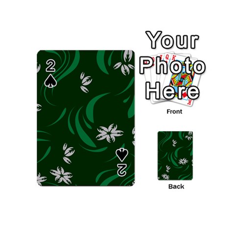 Folk flowers print Floral pattern Ethnic art Playing Cards 54 Designs (Mini) from ArtsNow.com Front - Spade2