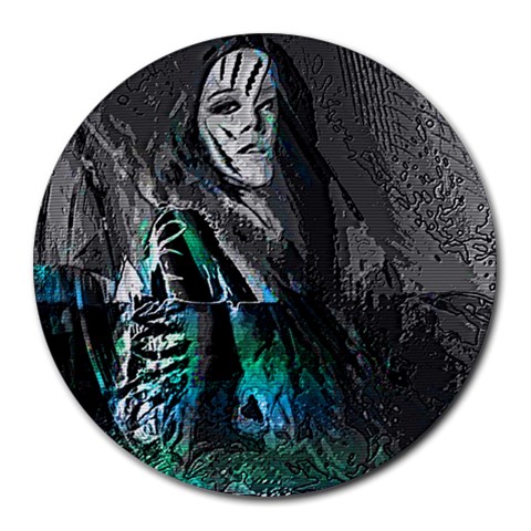 Glitch Witch Round Mousepads from ArtsNow.com Front