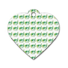 Floral Dog Tag Heart (Two Sides) from ArtsNow.com Back