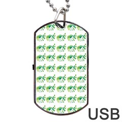 Floral Dog Tag USB Flash (Two Sides) from ArtsNow.com Back