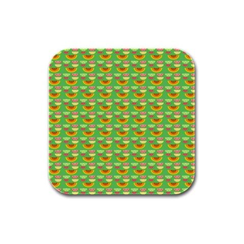 Fruits Rubber Square Coaster (4 pack) from ArtsNow.com Front
