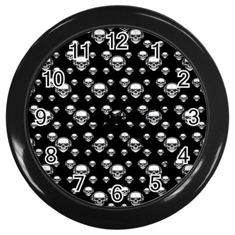 Skullmusician Wall Clock (Black) from ArtsNow.com Front