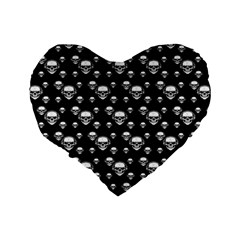 Skullmusician Standard 16  Premium Flano Heart Shape Cushions from ArtsNow.com Back
