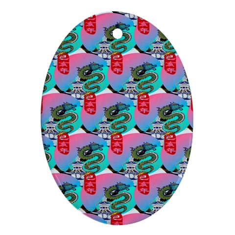 Retro Snake Ornament (Oval) from ArtsNow.com Front