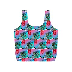 Retro Snake Full Print Recycle Bag (S) from ArtsNow.com Back