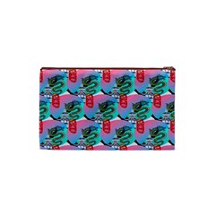 Retro Snake Cosmetic Bag (XS) from ArtsNow.com Back