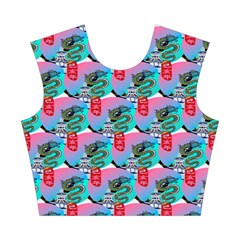 Retro Snake Cotton Crop Top from ArtsNow.com Front