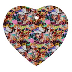 Retro Color Heart Ornament (Two Sides) from ArtsNow.com Front