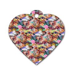 Retro Color Dog Tag Heart (Two Sides) from ArtsNow.com Back