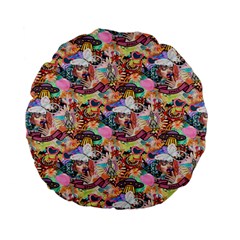 Retro Color Standard 15  Premium Flano Round Cushions from ArtsNow.com Front
