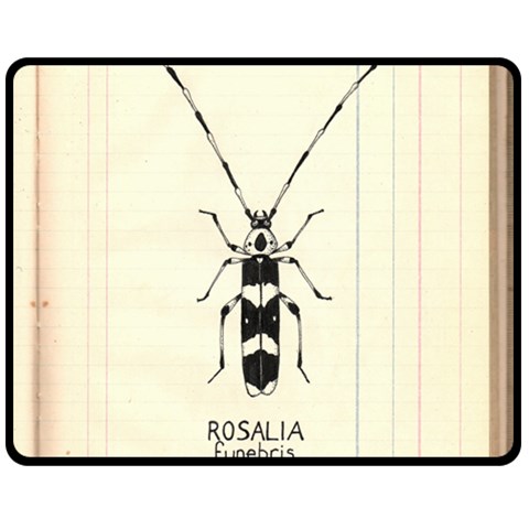 Banded Alder Borer  Double Sided Fleece Blanket (Medium)  from ArtsNow.com 58.8 x47.4  Blanket Front