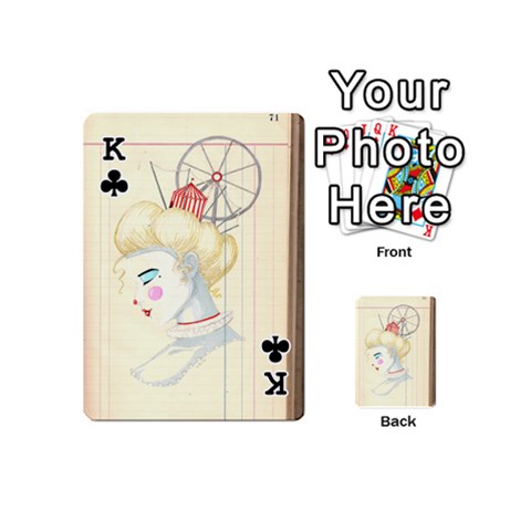 King clown maiden Playing Cards 54 Designs (Mini) from ArtsNow.com Front - ClubK