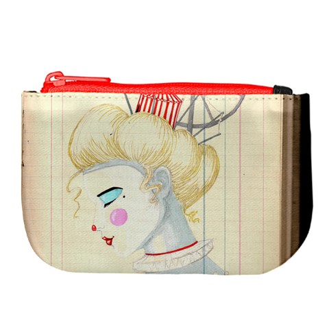 clown maiden Large Coin Purse from ArtsNow.com Front