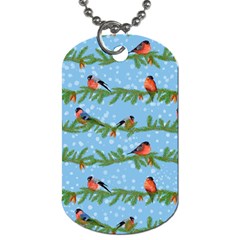 Bullfinches On Spruce Branches Dog Tag (Two Sides) from ArtsNow.com Back