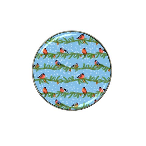 Bullfinches On Spruce Branches Hat Clip Ball Marker (4 pack) from ArtsNow.com Front