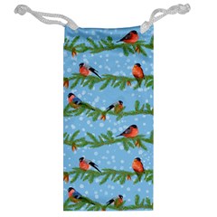 Bullfinches On Spruce Branches Jewelry Bag from ArtsNow.com Back