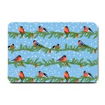 Bullfinches On Spruce Branches Small Doormat 