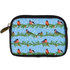Bullfinches On Spruce Branches Digital Camera Leather Case from ArtsNow.com Front