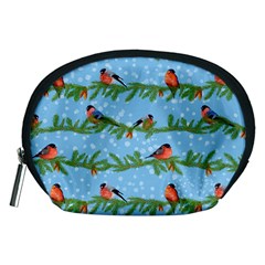 Bullfinches On Spruce Branches Accessory Pouch (Medium) from ArtsNow.com Front