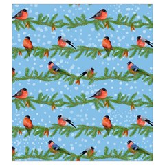 Bullfinches On Spruce Branches Drawstring Pouch (2XL) from ArtsNow.com Back