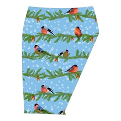 Bullfinches On Spruce Branches Midi Wrap Pencil Skirt from ArtsNow.com  Front Right 