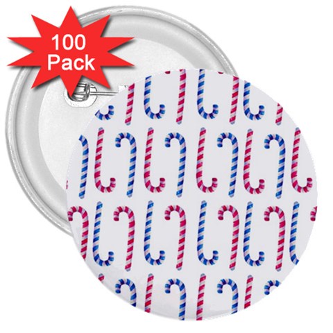 Christmas candy 3  Buttons (100 pack)  from ArtsNow.com Front