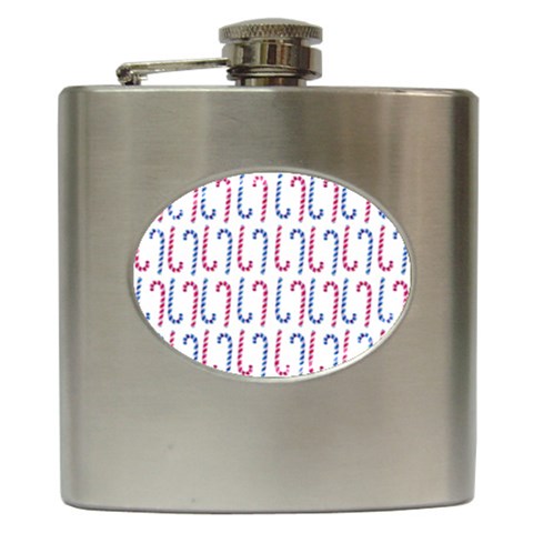 Christmas candy Hip Flask (6 oz) from ArtsNow.com Front