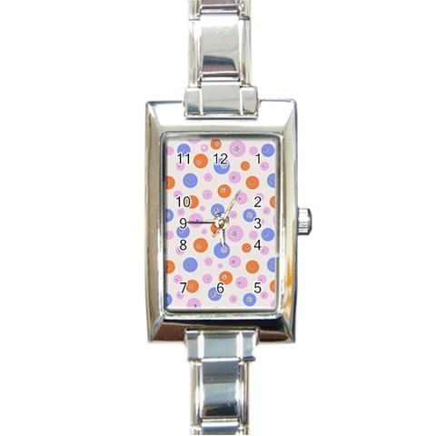 Colorful Balls Rectangle Italian Charm Watch from ArtsNow.com Front