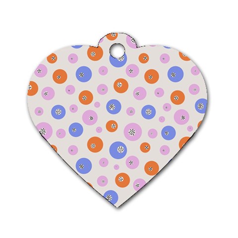 Colorful Balls Dog Tag Heart (One Side) from ArtsNow.com Front