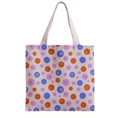 Colorful Balls Zipper Grocery Tote Bag from ArtsNow.com Front