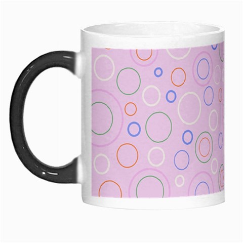 Multicolored Circles On A Pink Background Morph Mugs from ArtsNow.com Left