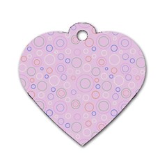 Multicolored Circles On A Pink Background Dog Tag Heart (Two Sides) from ArtsNow.com Back