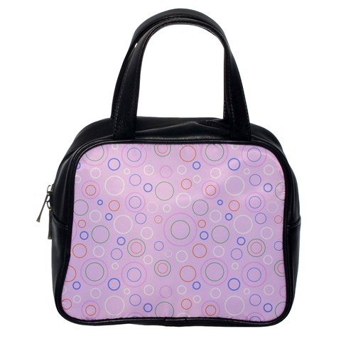 Multicolored Circles On A Pink Background Classic Handbag (One Side) from ArtsNow.com Front