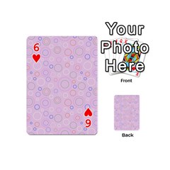 Multicolored Circles On A Pink Background Playing Cards 54 Designs (Mini) from ArtsNow.com Front - Heart6
