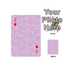 Multicolored Circles On A Pink Background Playing Cards 54 Designs (Mini) from ArtsNow.com Front - Diamond2