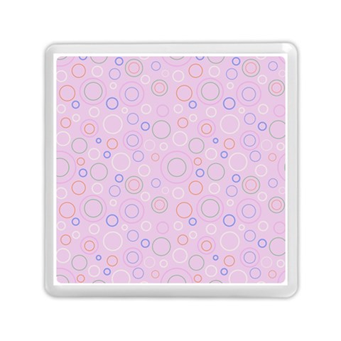 Multicolored Circles On A Pink Background Memory Card Reader (Square) from ArtsNow.com Front