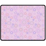 Multicolored Circles On A Pink Background Double Sided Fleece Blanket (Medium) 