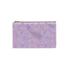 Multicolored Circles On A Pink Background Cosmetic Bag (XS) from ArtsNow.com Front